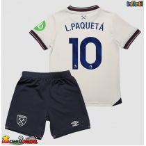 Camisa de Futebol West Ham United Lucas Paqueta #10 Equipamento Secundário Infantil 2025-26 Manga Curta (+ Calças curtas)